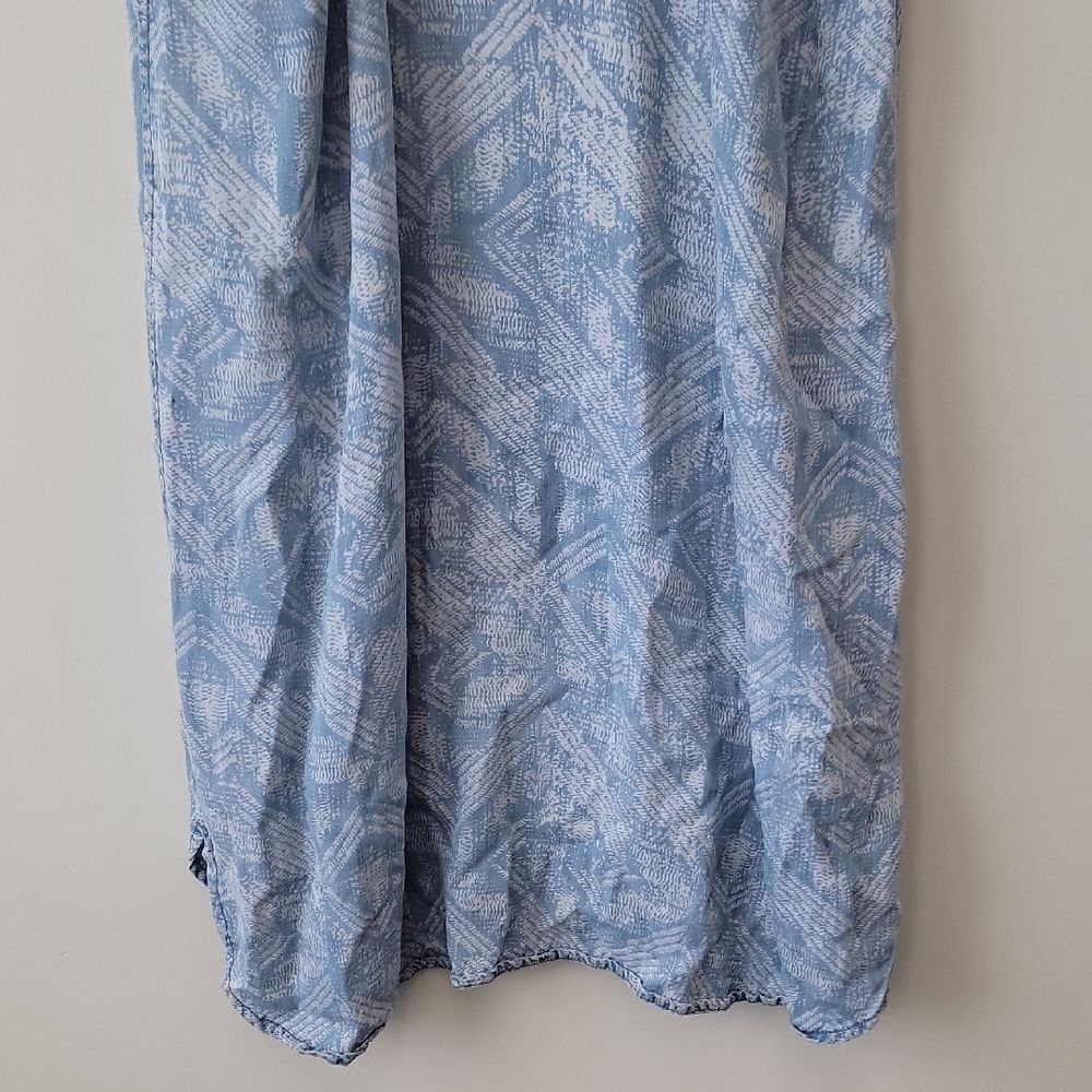 Buttons Light Blue Boho Tank Top Tunic - Picture 10 of 16